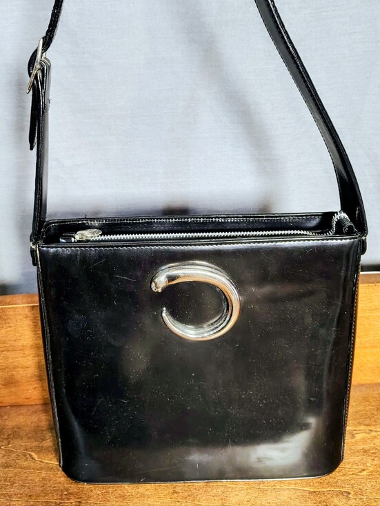 Cartier Handbags - Cartier Black 2000's Leather Top Handle Trinity Bag